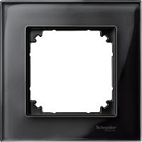 Рамка универсальная Schneider Electric Merten M-Elegance 1-м. стекло черный оникс  картинка